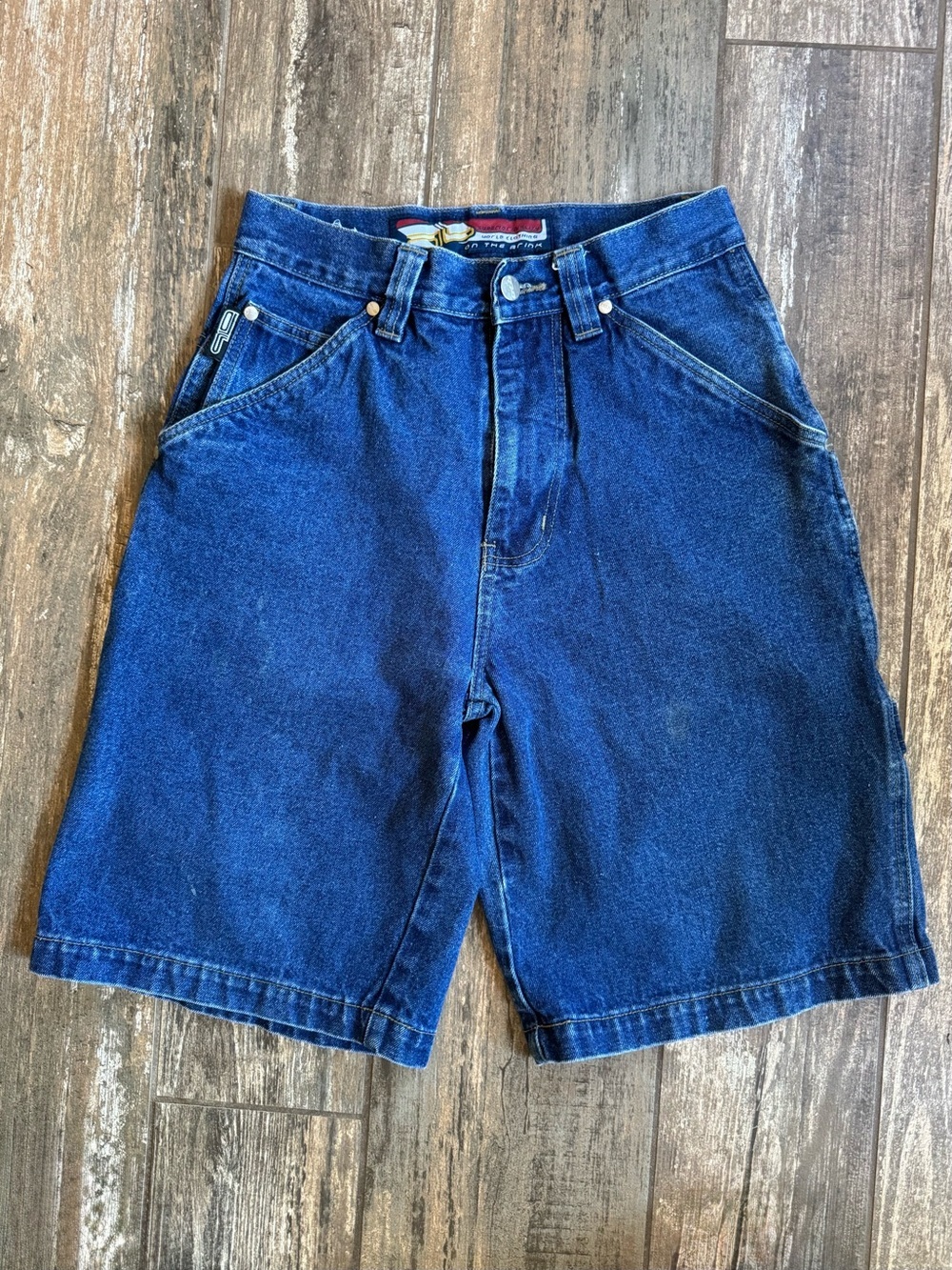 Vintage On The Brink Otb Dark Wash Denim Carpenter Shorts size 29